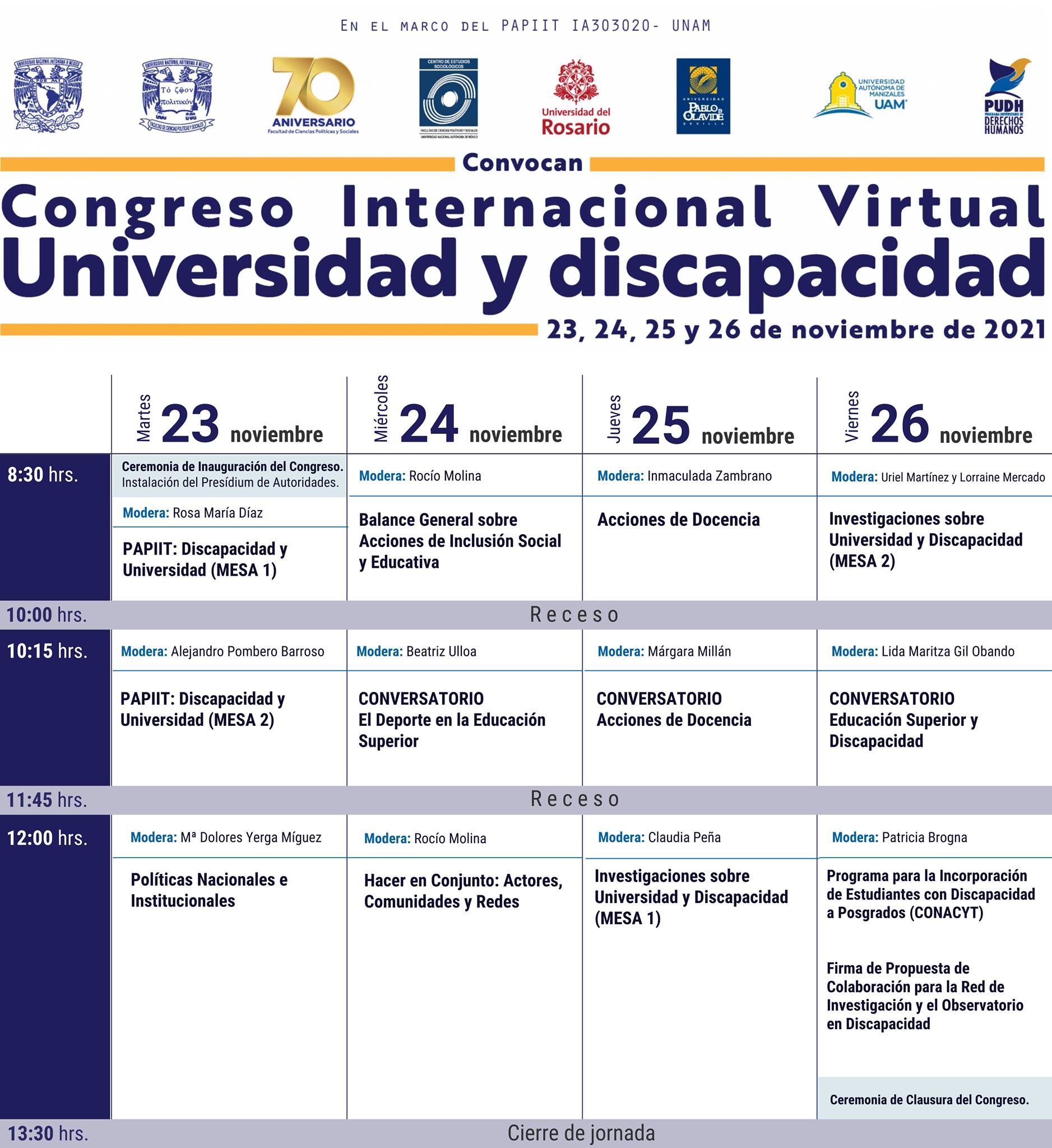 Congreso Internacional Virtual "Universidad y Discapacidad"