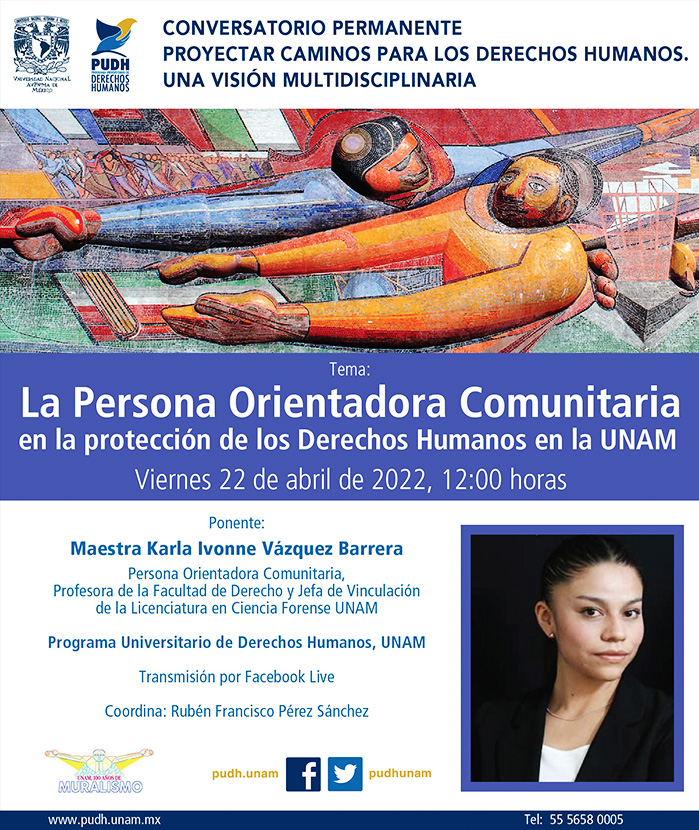 La Persona Orientadora Comunitaria en la protección de los Derechos Humanos en la UNAM